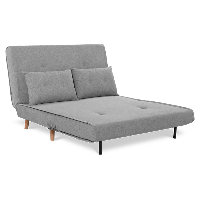 Futon Tela Gris Claro Satek | Sofá Cama y Futones | salas